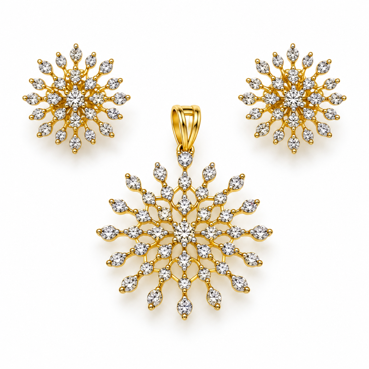 Asteria Bloom Pendant & Earring Set