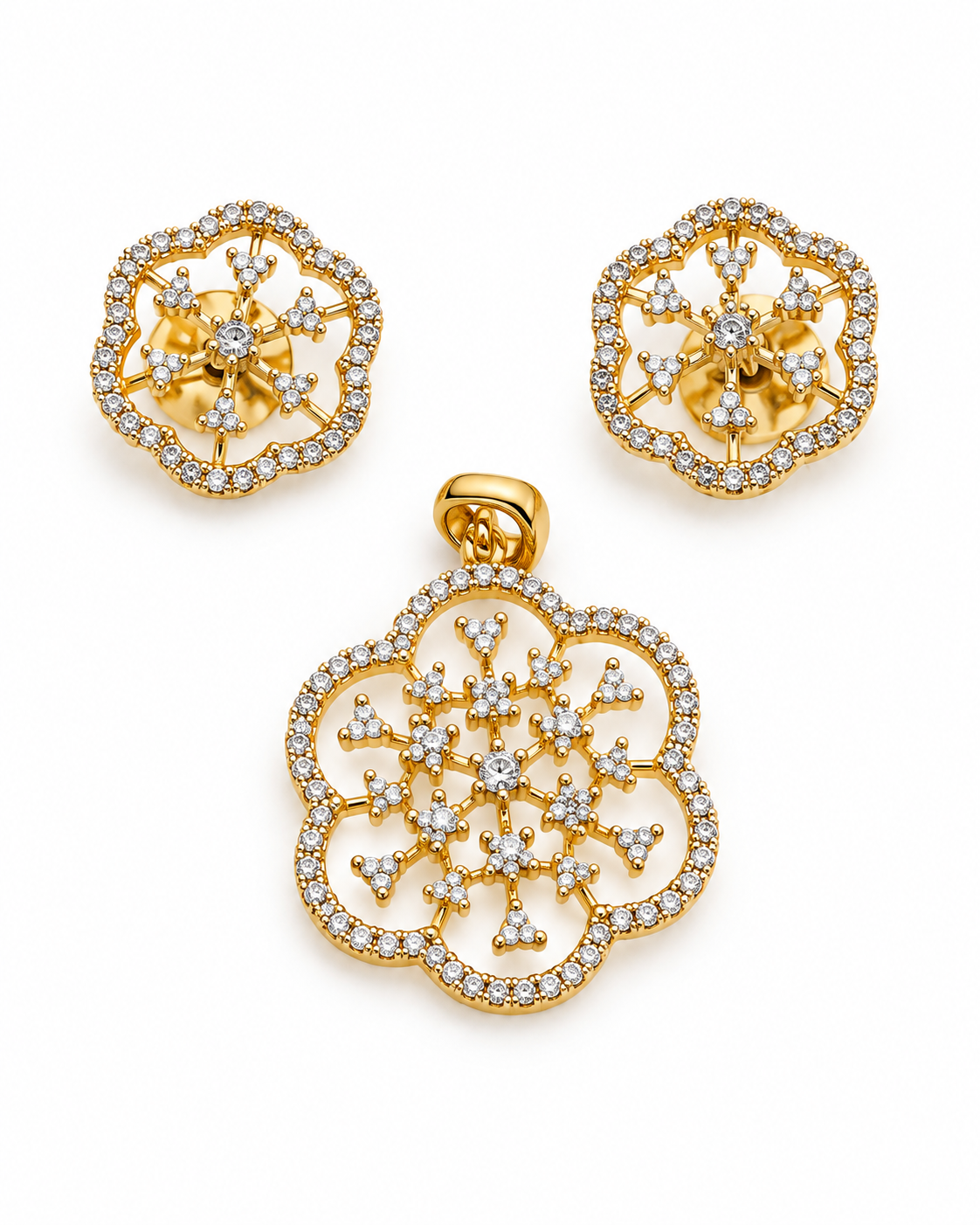 Aurelia Bloom Pendant & Stud Set