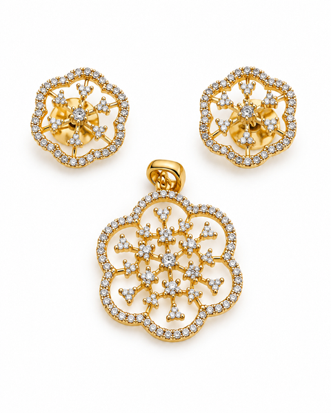 Aurelia Bloom Pendant & Stud Set