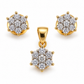 Elara Blossom Pendant & Earring Set