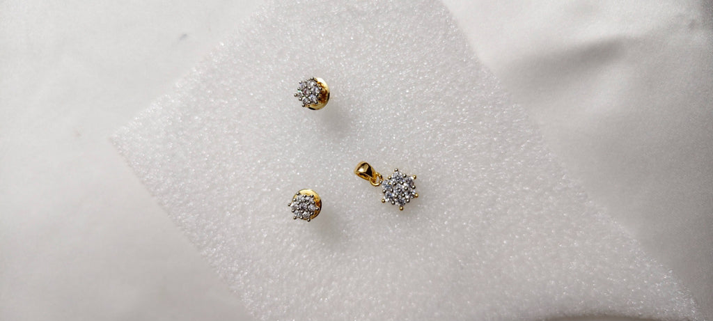Elara Blossom Pendant & Earring Set – real photo 4