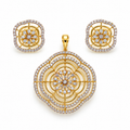 Fiora Lace Pendant & Earring Set