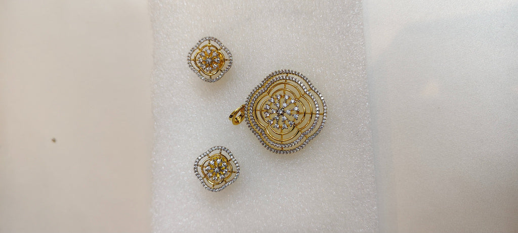 Fiora Lace Pendant & Earring Set – real photo 4