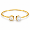 Selene Pearl Duo Cuff Bracelet