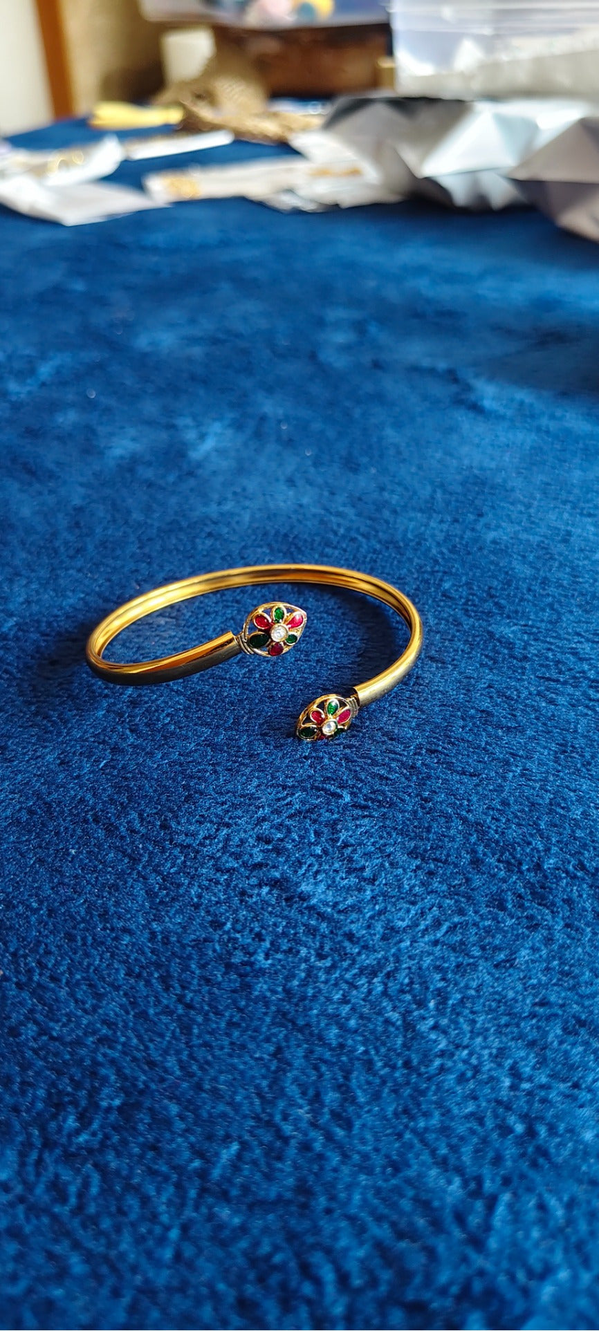 Amara Floral Cuff Bracelet – real photo 1