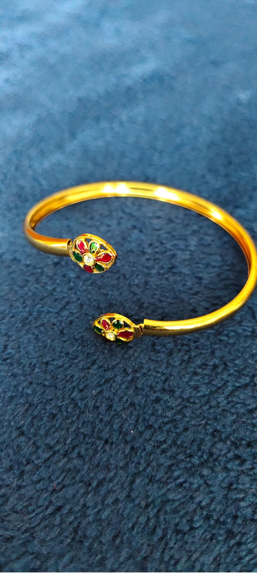 Amara Floral Cuff Bracelet – real photo 3