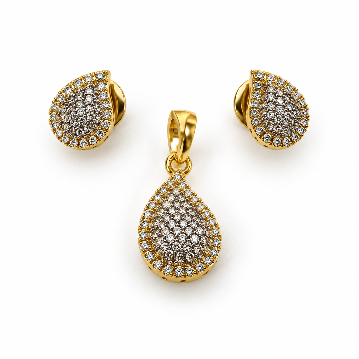 Estelle Teardrop Pendant & Earring Set