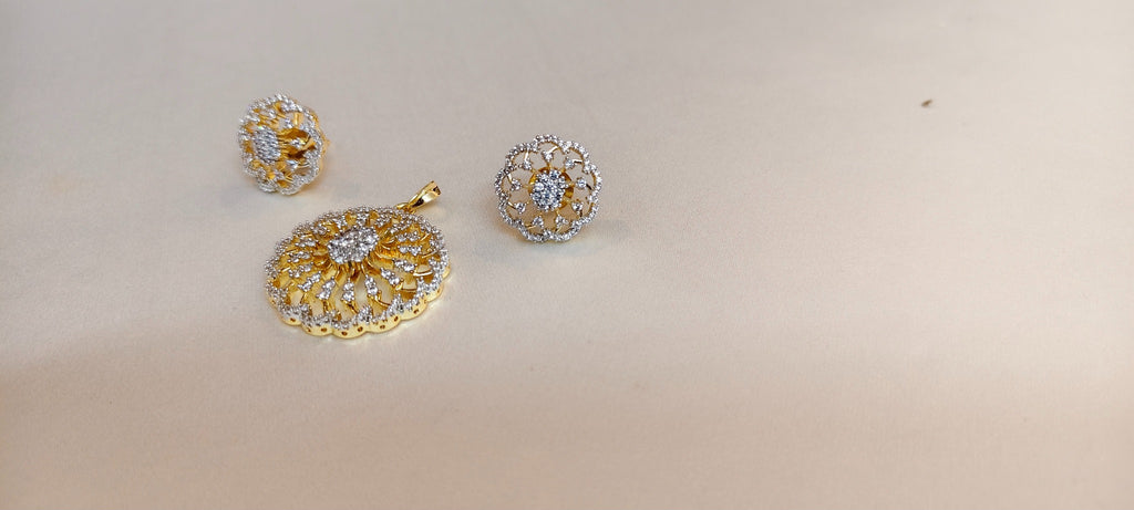 Solara Bloom Pendant & Earring Set – real photo 3