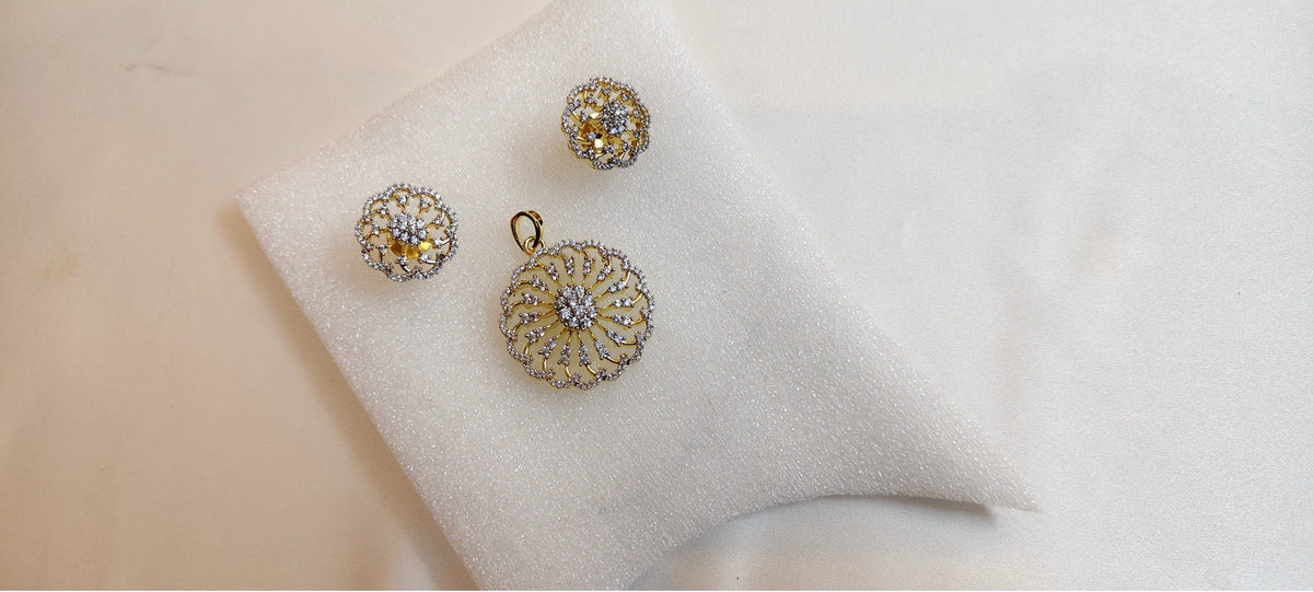 Solara Bloom Pendant & Earring Set – real photo 7