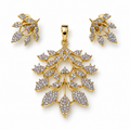 Elowen Leaf Cascade Pendant & Earring Set
