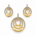 Cressida Orbit Pendant & Earring Set