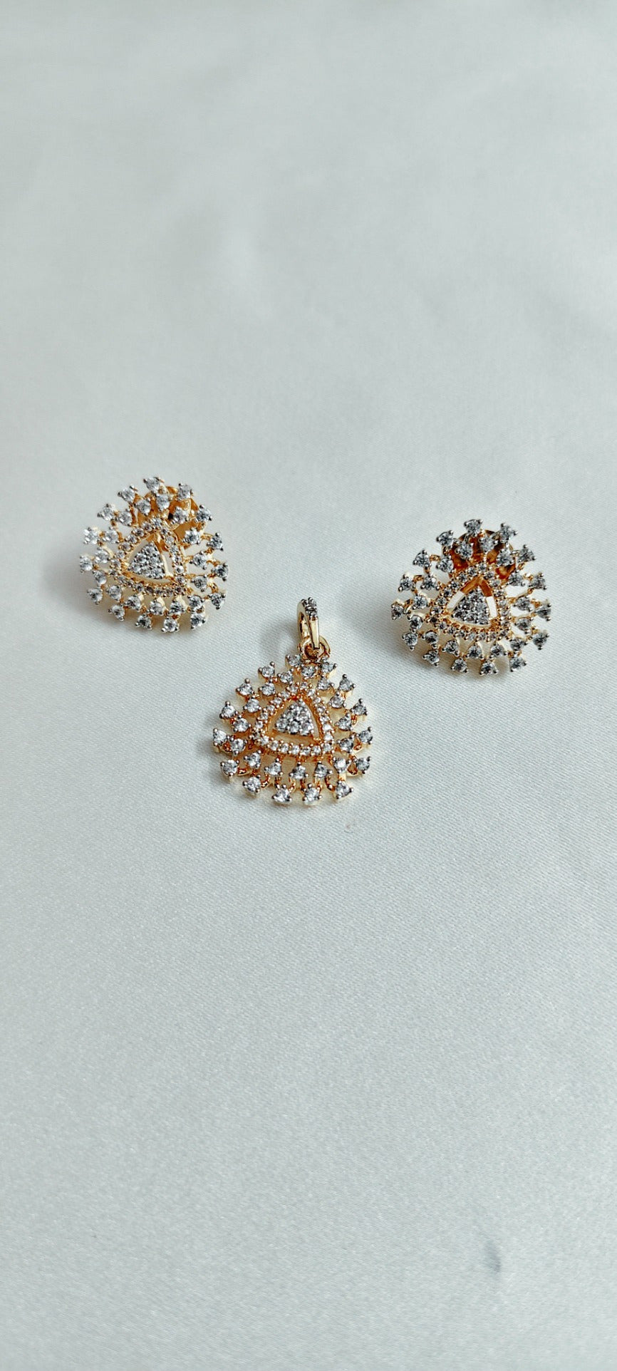 Seraphine Radiance Pendant & Earring Set – real photo 1