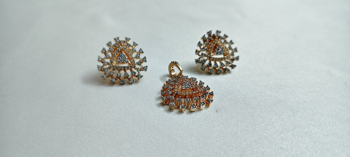 Seraphine Radiance Pendant & Earring Set – real photo 2