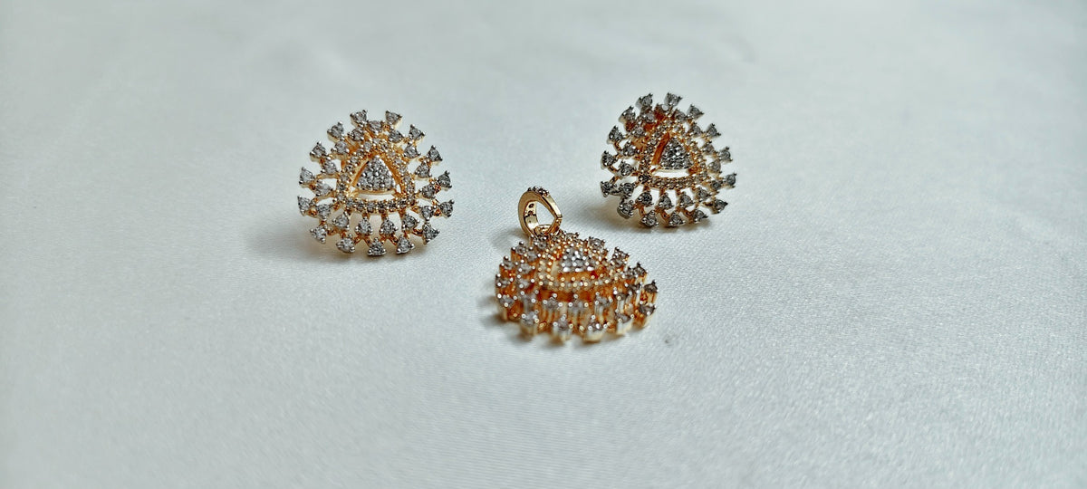 Seraphine Radiance Pendant & Earring Set – real photo 3