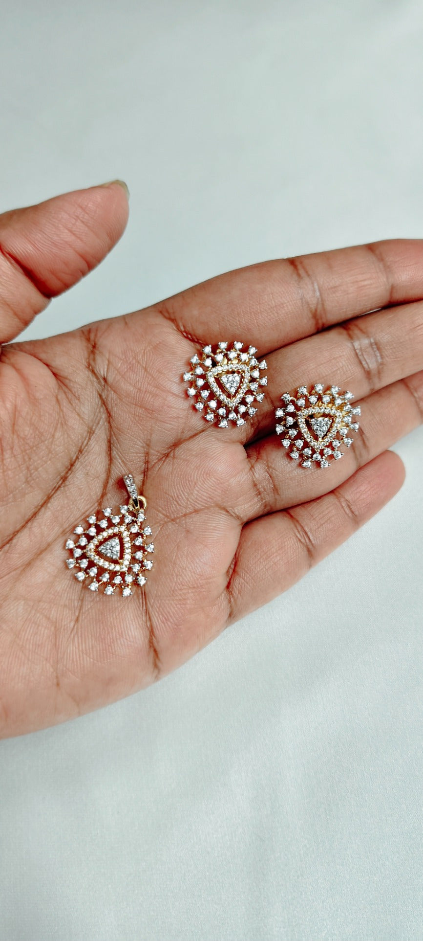 Seraphine Radiance Pendant & Earring Set – real photo 4