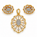 Vivienne Lace Pendant & Earring Set