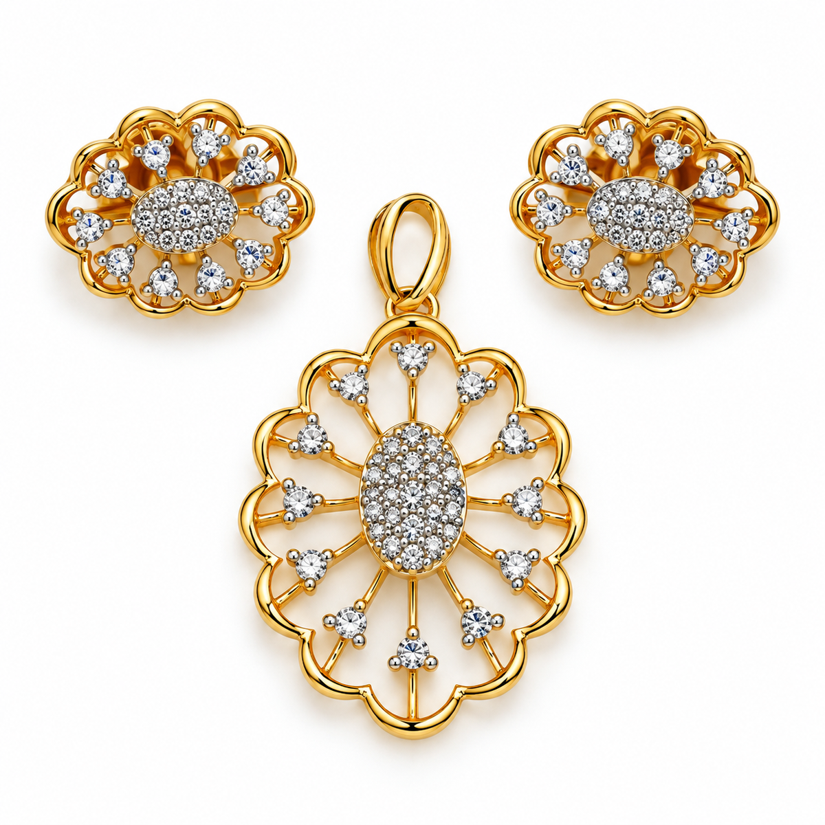 Vivienne Lace Pendant & Earring Set