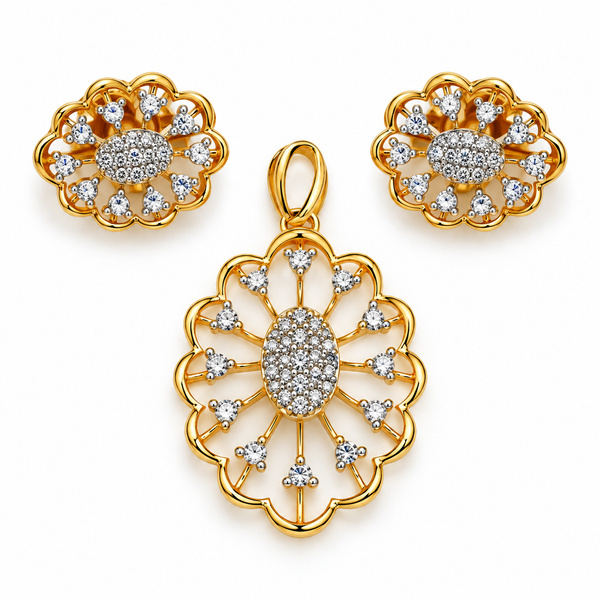 Vivienne Lace Pendant & Earring Set