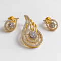 Calista Flame Pendant & Earring Set