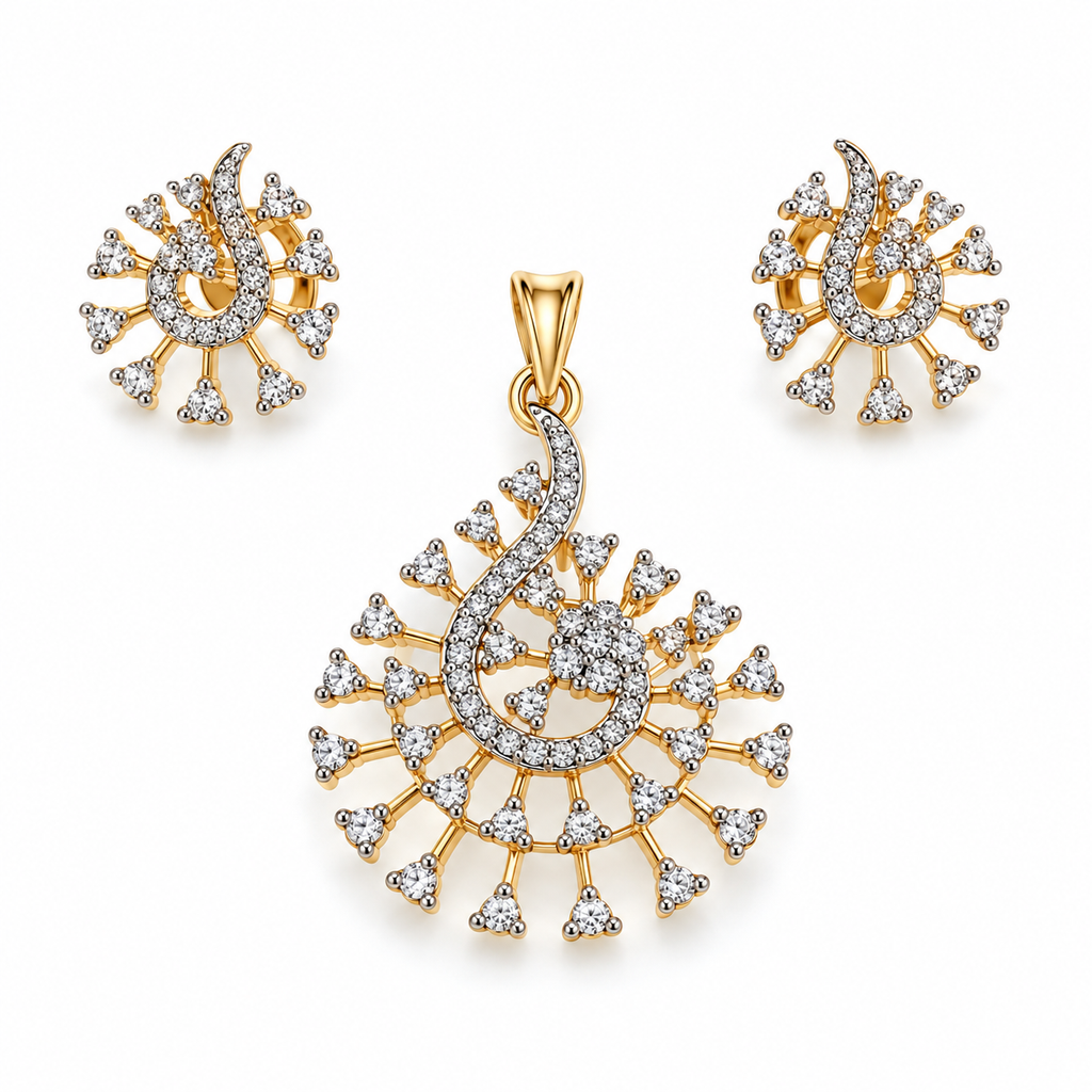 Mayura Radiance Pendant & Earring Set