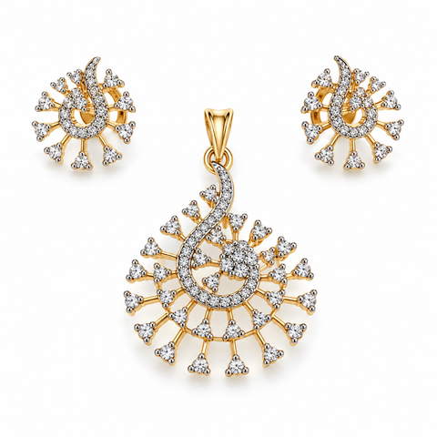 Mayura Radiance Pendant & Earring Set