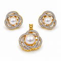 Pearl Embrace Pendant & Earring Set